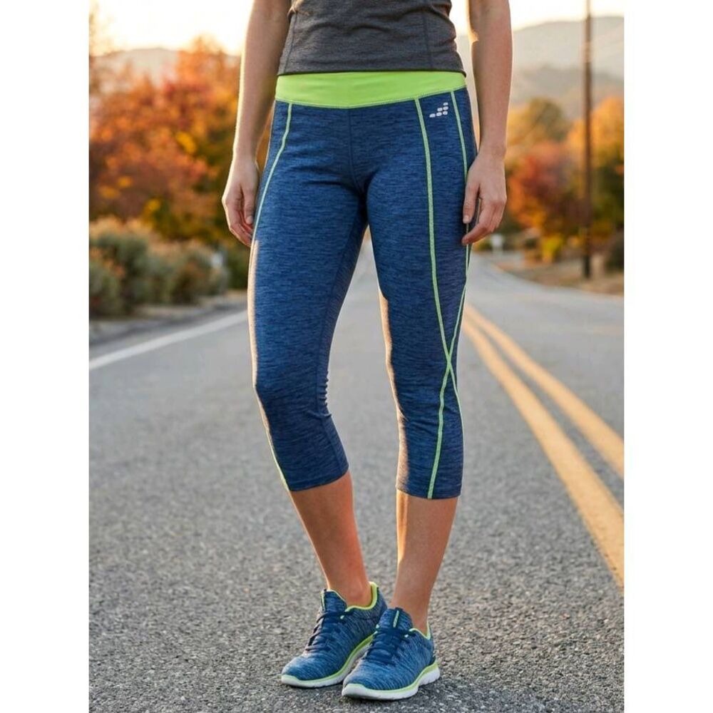 ☔️🔺️BCG Purple & Neon Green Athletic Capri Pants Medium